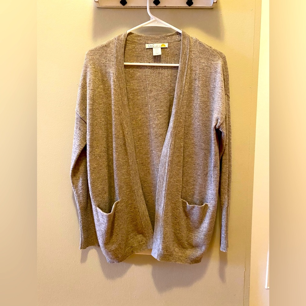 Light Brown C&C California Cardigan. Size XS.